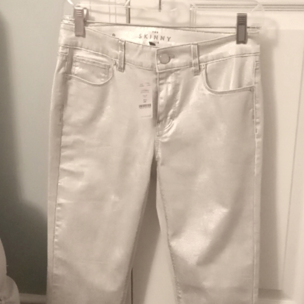 Silver Skinny Jeans